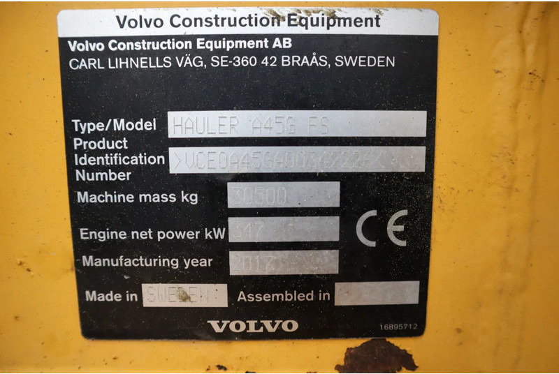 Tombereau articulé Volvo A45 G FS | TAILGATE | GOOD TIRES: photos 20