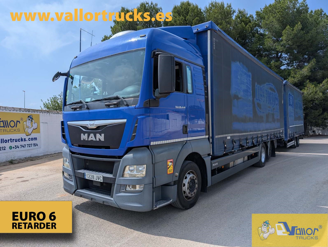 MAN TGX 26.440 - ROAD TRAIN - Camion à rideaux coulissants: photos 1 MAN TGX 26.440 - ROAD TRAIN - Camion à rideaux coulissants: photos 1