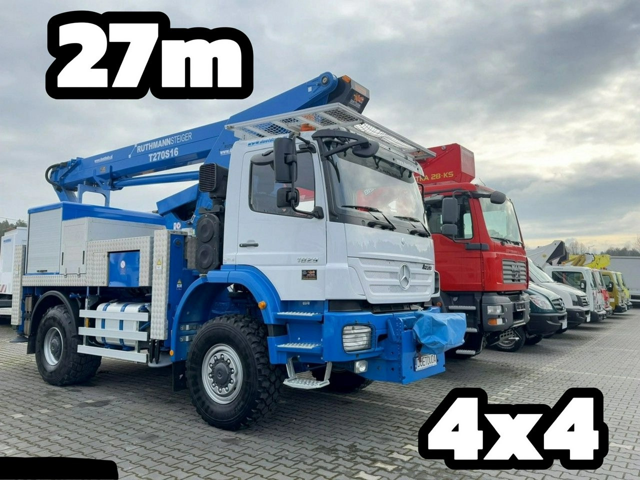 Mercedes AXOR 1829 4x4 Zwyżka RUTHMANN STEIGER T270S16 Podnośnik Koszowy - Camion avec nacelle: photos 1 Mercedes AXOR 1829 4x4 Zwyżka RUTHMANN STEIGER T270S16 Podnośnik Koszowy - Camion avec nacelle: photos 1