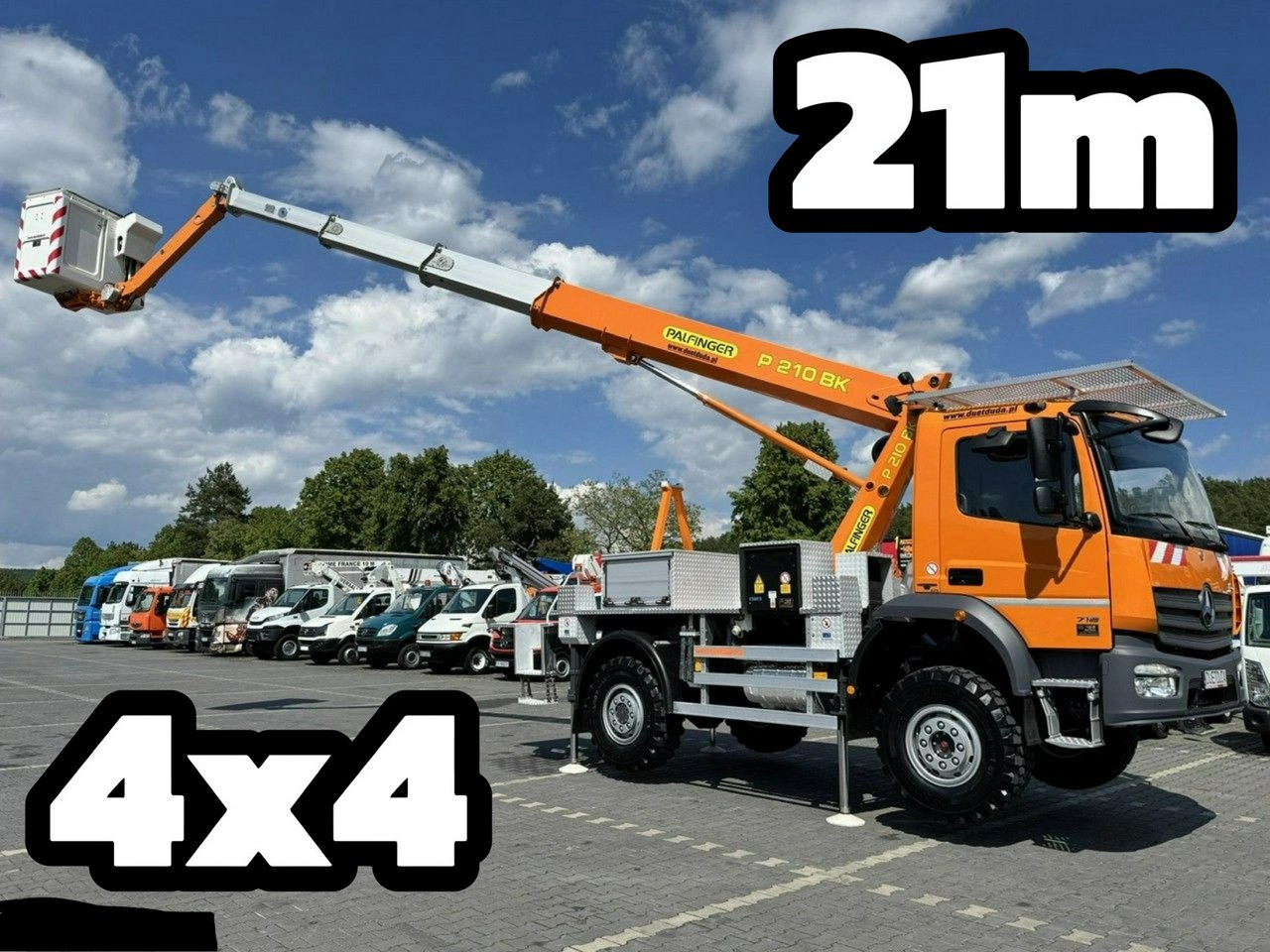 Mercedes Atego 718 E6 4x4 Zwyżka PALFINGER P210 BK Podnośnik Koszowy - Camion avec nacelle: photos 1 Mercedes Atego 718 E6 4x4 Zwyżka PALFINGER P210 BK Podnośnik Koszowy - Camion avec nacelle: photos 1