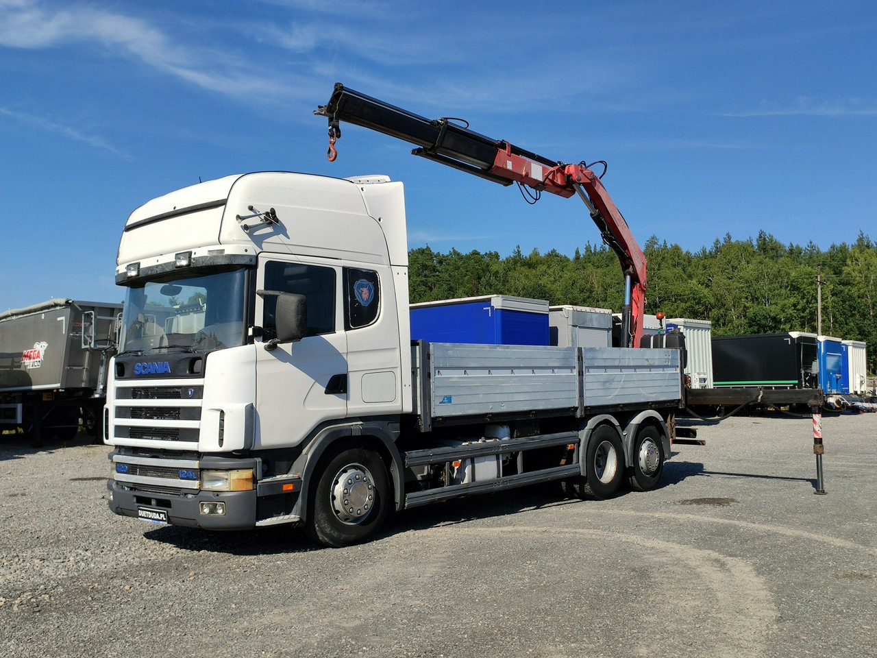 Scania 124L 420 6x2 Retarder HDS FASSI F170 Budowlanka - Camion plateau, Camion grue: photos 1 Scania 124L 420 6x2 Retarder HDS FASSI F170 Budowlanka - Camion plateau, Camion grue: photos 1