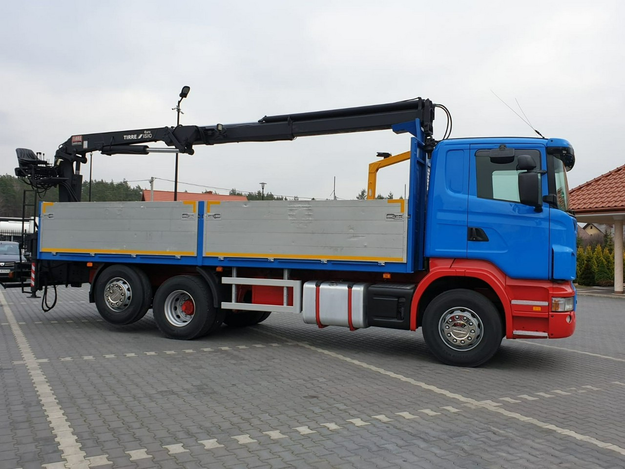 Scania R 400 LB 6x2 HDS Budowlanka Widły Oś Skrętna Super Stan - Camion plateau, Camion grue: photos 5 Scania R 400 LB 6x2 HDS Budowlanka Widły Oś Skrętna Super Stan - Camion plateau, Camion grue: photos 5