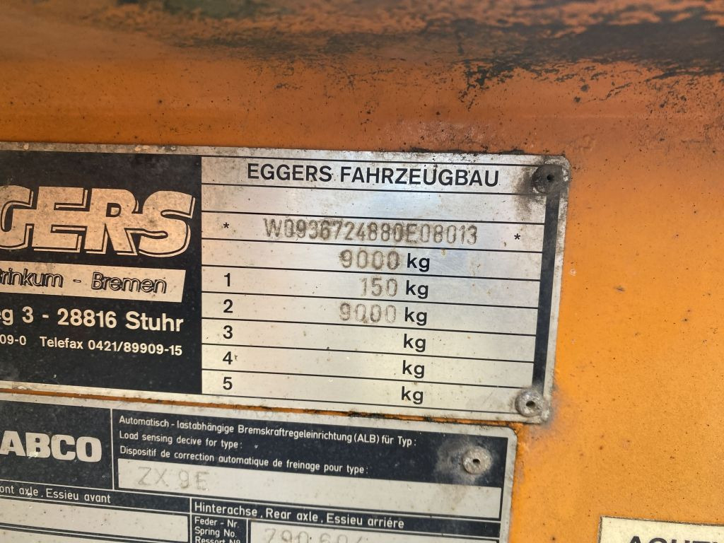 Eggers Ballastplattform| 40mm Zugöse*6x Zurrösen - Remorque plateau: photos 3 Eggers Ballastplattform| 40mm Zugöse*6x Zurrösen - Remorque plateau: photos 3