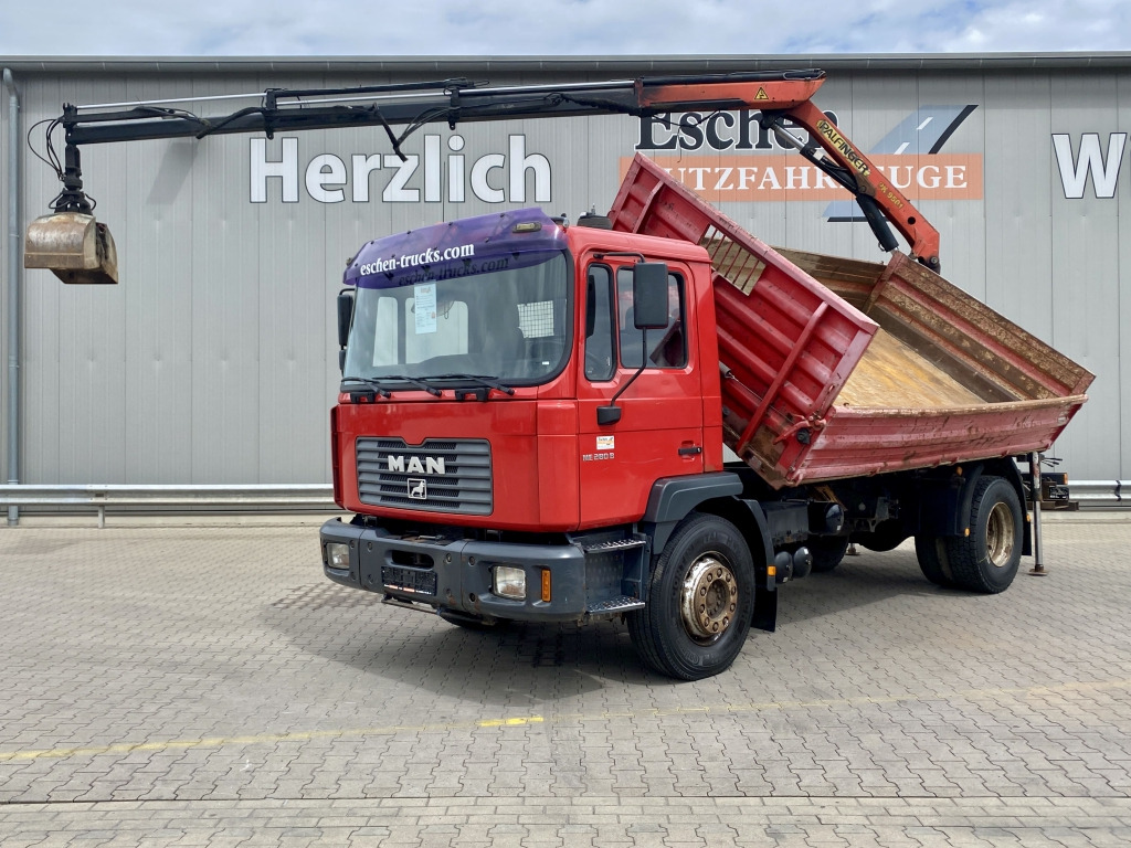 MAN 18.285 MC / Palfinger PK 9501 - Camion benne, Camion grue: photos 1 MAN 18.285 MC / Palfinger PK 9501 - Camion benne, Camion grue: photos 1