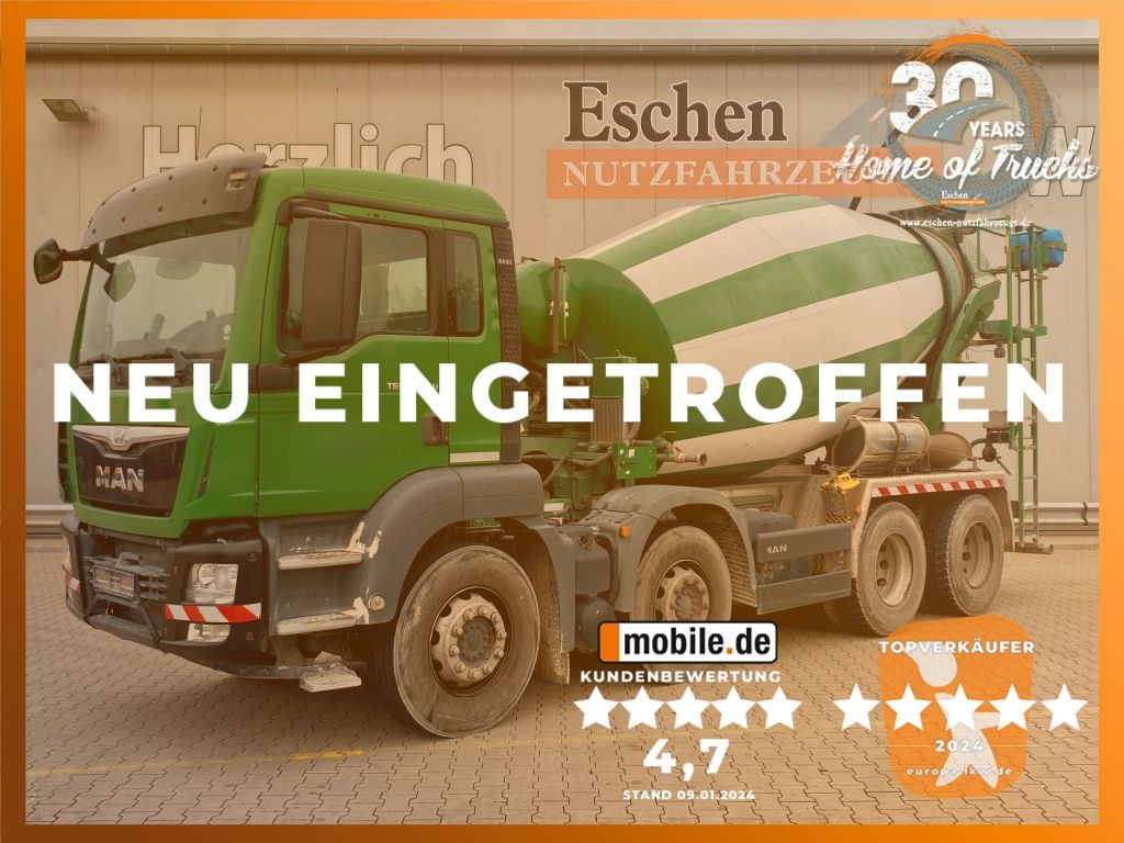 MAN TGS 32.360 8x4 BB | 9m³ Stetter*Navigation*Klima - Camion malaxeur: photos 1 MAN TGS 32.360 8x4 BB | 9m³ Stetter*Navigation*Klima - Camion malaxeur: photos 1