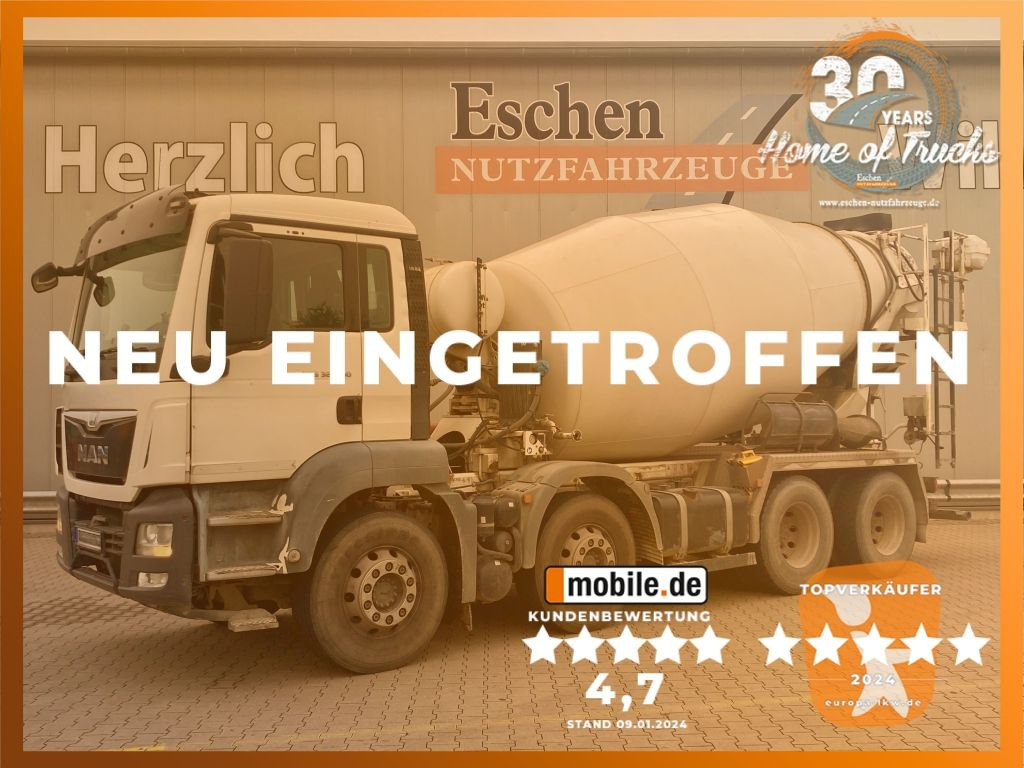 MAN TGS 32.400 8x4 BB | 9m³ Stetter*ALU-Felgen*Klima - Camion malaxeur: photos 1 MAN TGS 32.400 8x4 BB | 9m³ Stetter*ALU-Felgen*Klima - Camion malaxeur: photos 1