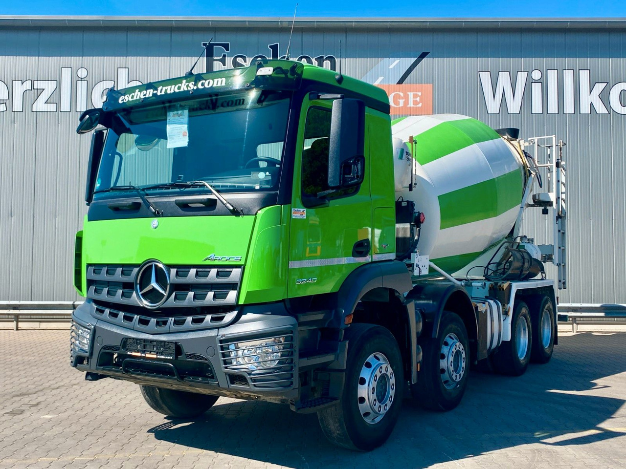 Mercedes-Benz 3240 Arocs 8x4| 9m³ Stetter*Navi*Klima*ASR*Blatt - Camion malaxeur: photos 1 Mercedes-Benz 3240 Arocs 8x4| 9m³ Stetter*Navi*Klima*ASR*Blatt - Camion malaxeur: photos 1