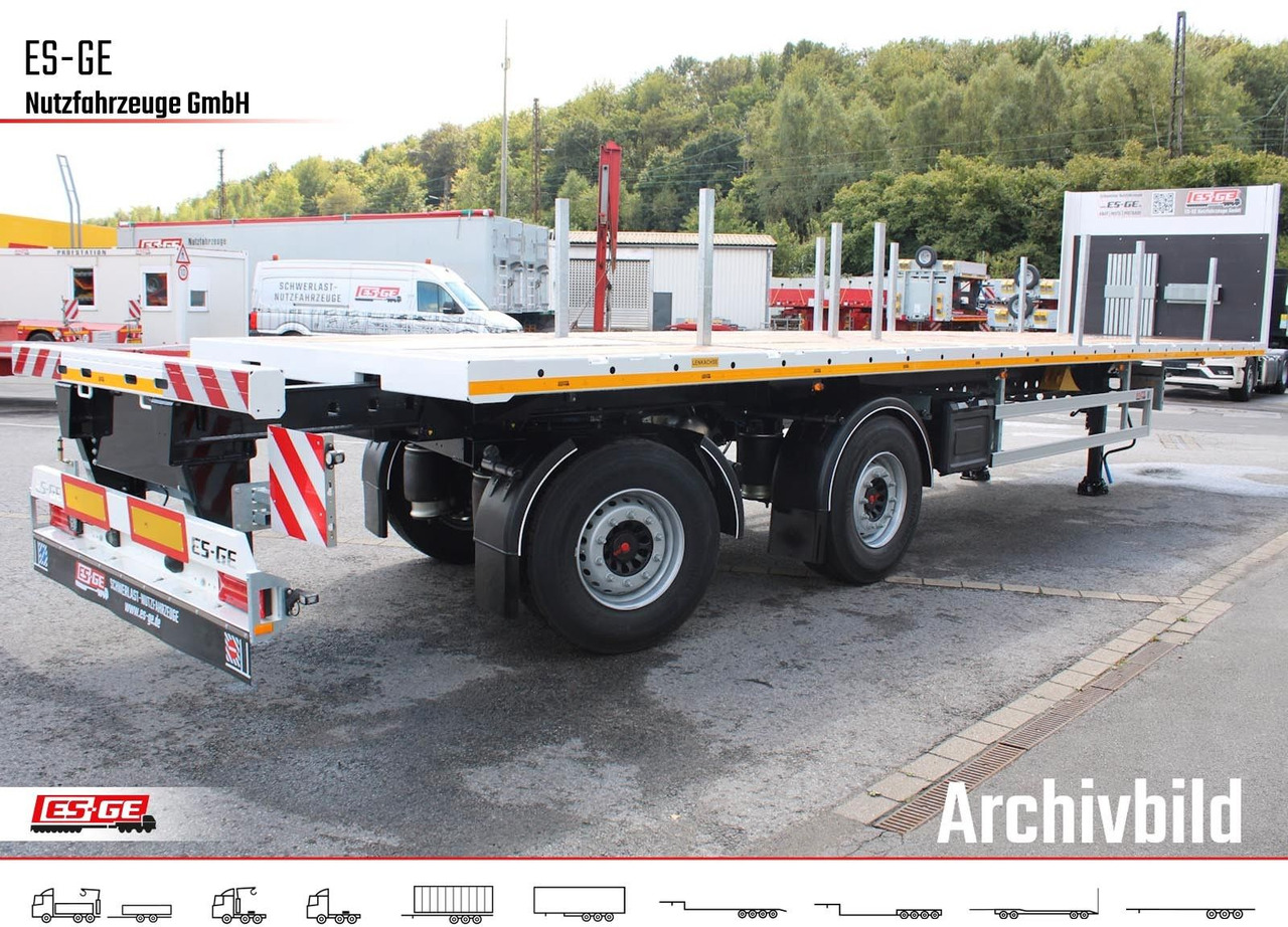 ES-GE 2-Achs-SAH, zwangsgelenkt, pneum. Heckausschub - Semi-remorque plateau: photos 2 ES-GE 2-Achs-SAH, zwangsgelenkt, pneum. Heckausschub - Semi-remorque plateau: photos 2