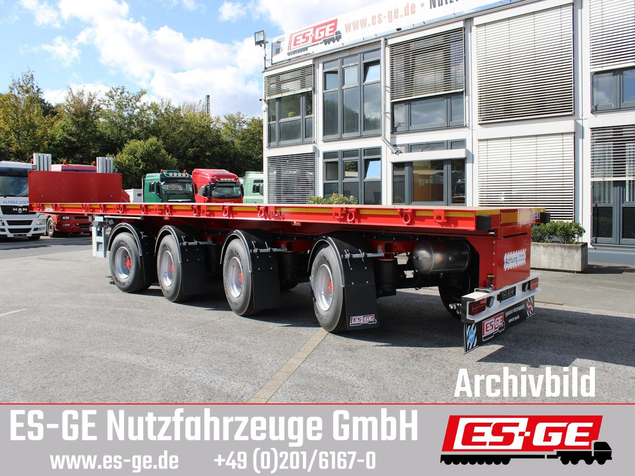 ES-GE 4-Achs-Ballastauflieger - Semi-remorque plateau: photos 1 ES-GE 4-Achs-Ballastauflieger - Semi-remorque plateau: photos 1