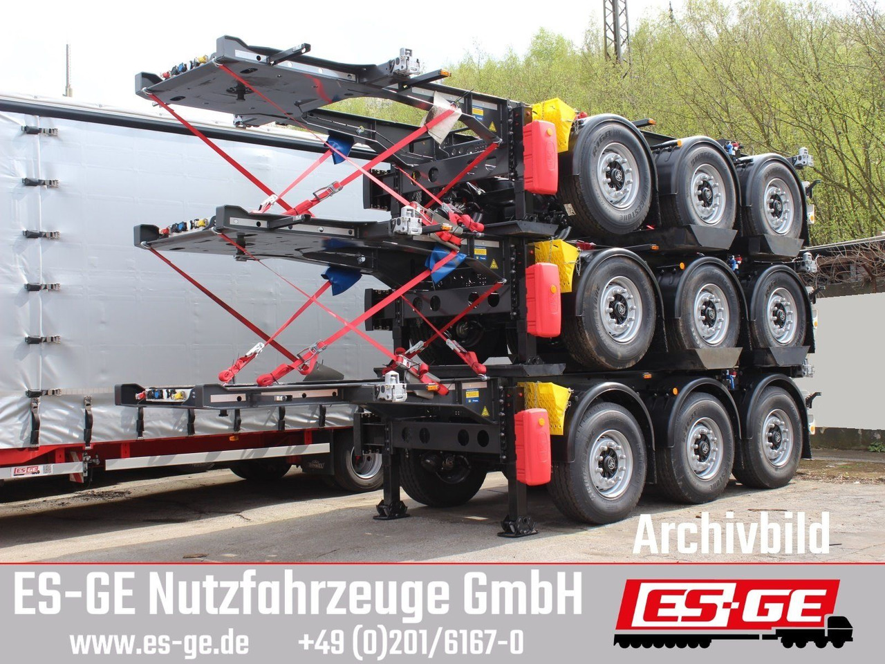 Krone Box Liner 3-Achs-Containerchassis 20' - Semi-remorque porte-conteneur/ Caisse mobile: photos 1 Krone Box Liner 3-Achs-Containerchassis 20' - Semi-remorque porte-conteneur/ Caisse mobile: photos 1
