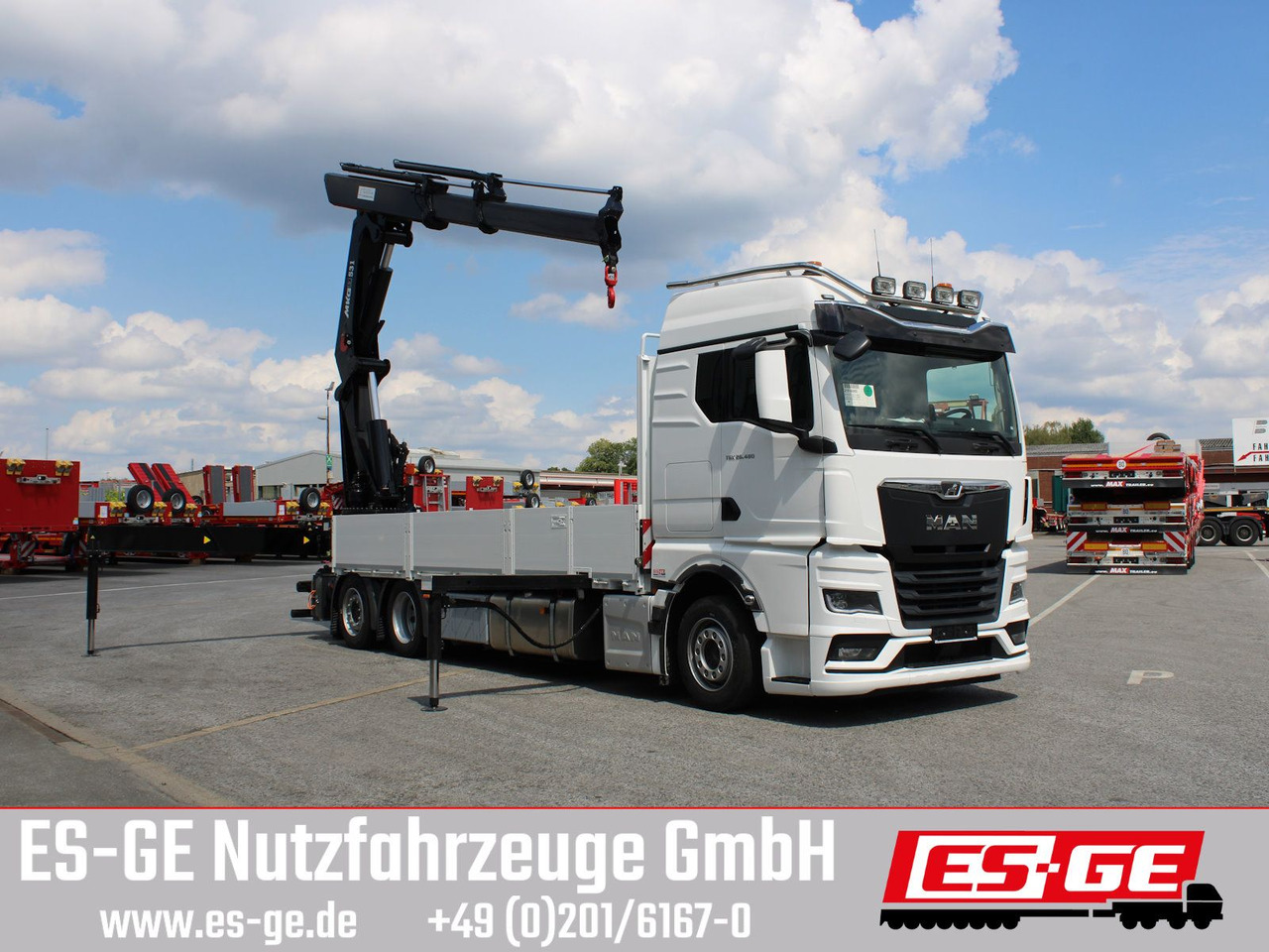 MAN TGX 26.480 6x2-4 LL CH mit MKG HLK531 a5 - Camion plateau, Camion grue: photos 3 MAN TGX 26.480 6x2-4 LL CH mit MKG HLK531 a5 - Camion plateau, Camion grue: photos 3