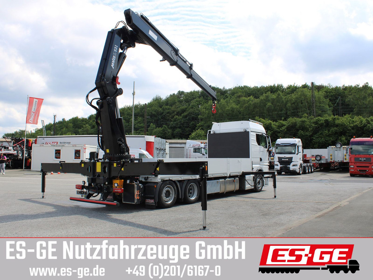 MAN TGX 26.480 6x2-4 LL CH mit MKG HLK531 a5 - Camion plateau, Camion grue: photos 4 MAN TGX 26.480 6x2-4 LL CH mit MKG HLK531 a5 - Camion plateau, Camion grue: photos 4