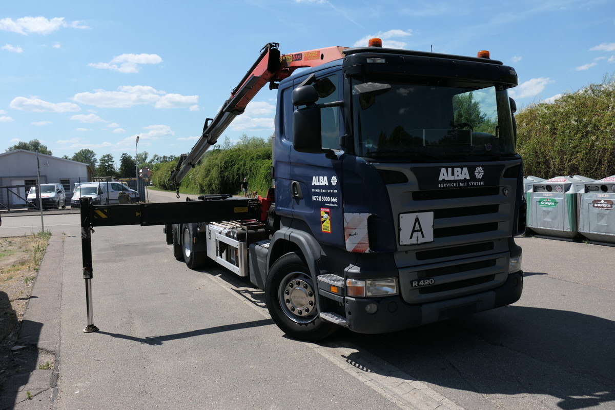 SCANIA R420 B6X2 mit Palfinger 16502 Kran Funk - Camion ampliroll: photos 3 SCANIA R420 B6X2 mit Palfinger 16502 Kran Funk - Camion ampliroll: photos 3
