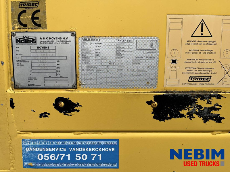 Semi-remorque rideaux coulissants Noyens OP A1 / 8 City oplegger - TRIDEC STEERING: photos 9