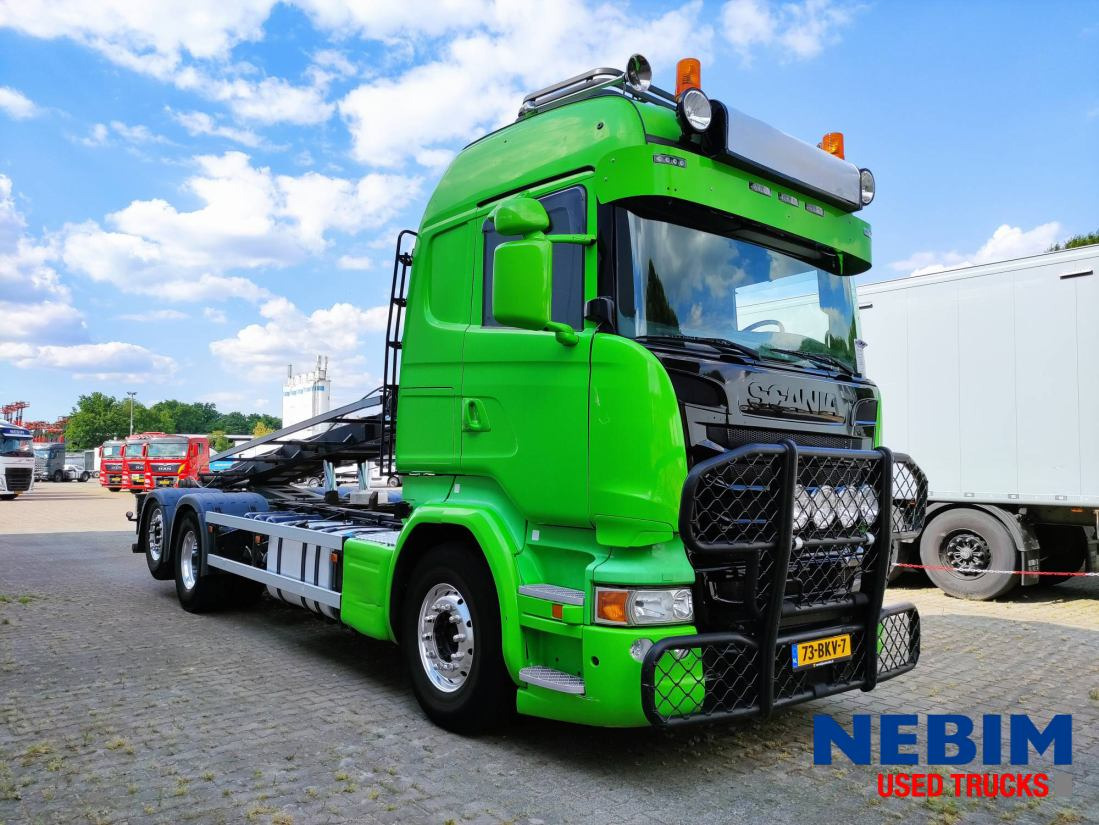 Camion porte-conteneur/ Caisse mobile Scania R560 V8 6x2 Retarder - NCH 20 ton cable system: photos 9