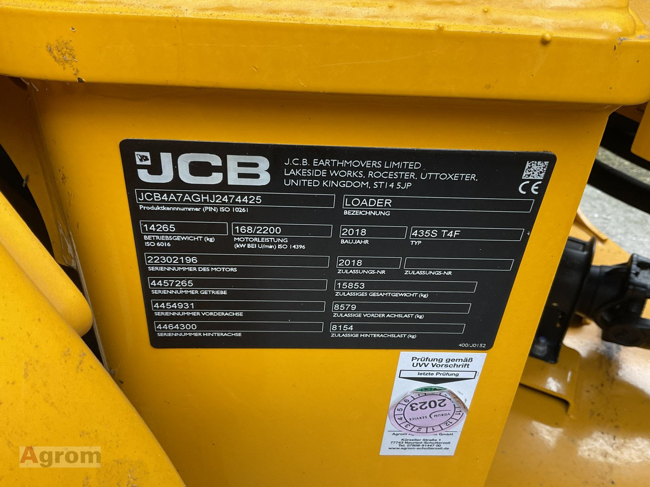 JCB 435 S Agri HighLift - Chargeuse sur pneus: photos 2 JCB 435 S Agri HighLift - Chargeuse sur pneus: photos 2