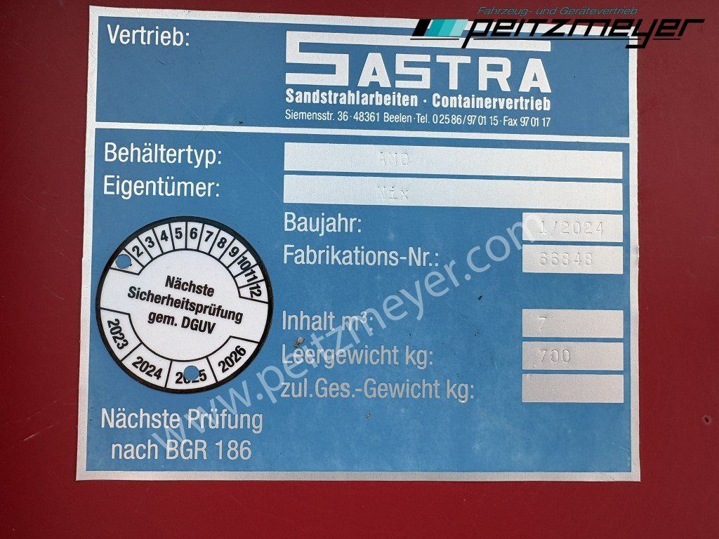 Benne à chaînes SASTRA Absetzmulde AM0 - 7 m³ asymetrisch: photos 10