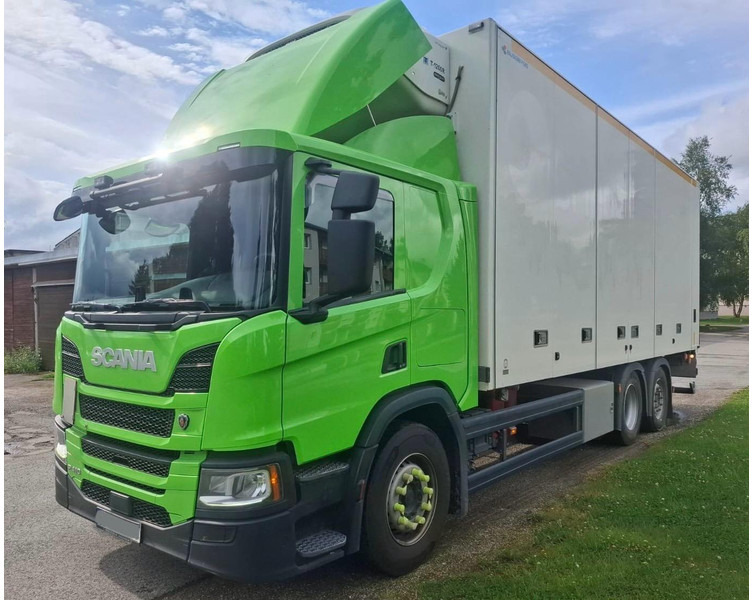 Scania P410 6X2 THERMO KING T-1200R OPEN SIDE - Camion frigorifique: photos 1 Scania P410 6X2 THERMO KING T-1200R OPEN SIDE - Camion frigorifique: photos 1
