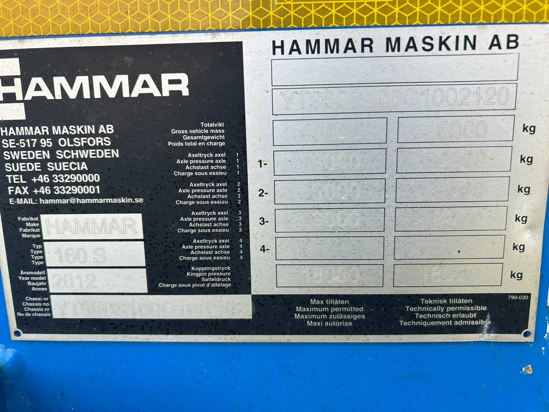 Semi-remorque porte-conteneur/ Caisse mobile Hammar Sideloader 160 E / 20ft - 2 x 20 ft - 40 - Containers / 33 tons lifting c: photos 6
