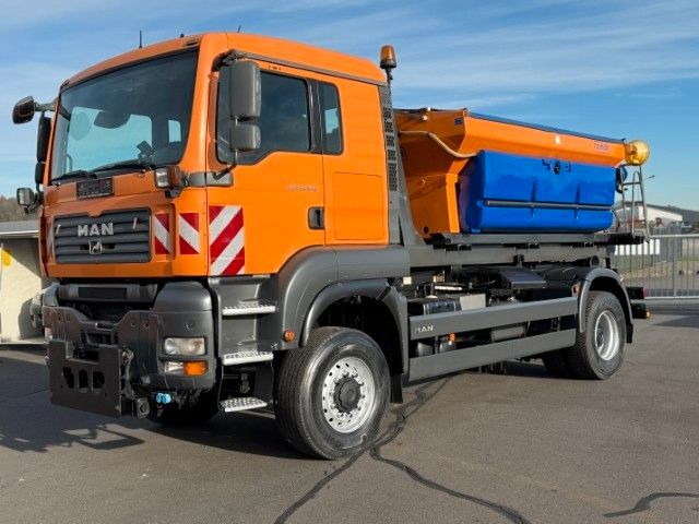 MAN TGA 18.360 4x4 Winterdienst Meiller Abroller - Camion ampliroll: photos 1 MAN TGA 18.360 4x4 Winterdienst Meiller Abroller - Camion ampliroll: photos 1
