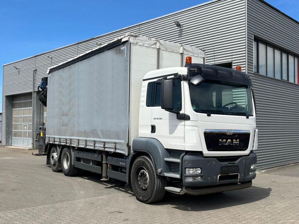 MAN TG-S 26.360 6x2-2LL Pritsche Heckkran 34m/to, Ji - Camion grue: photos 2 MAN TG-S 26.360 6x2-2LL Pritsche Heckkran 34m/to, Ji - Camion grue: photos 2