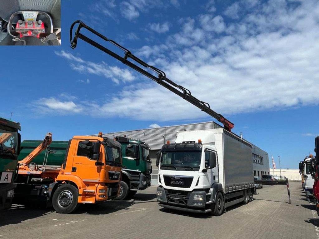 MAN TG-S 26.400 6x2-2 BL Pritsche Heckkran 5xhydr.Au - Camion plateau, Camion grue: photos 1 MAN TG-S 26.400 6x2-2 BL Pritsche Heckkran 5xhydr.Au - Camion plateau, Camion grue: photos 1