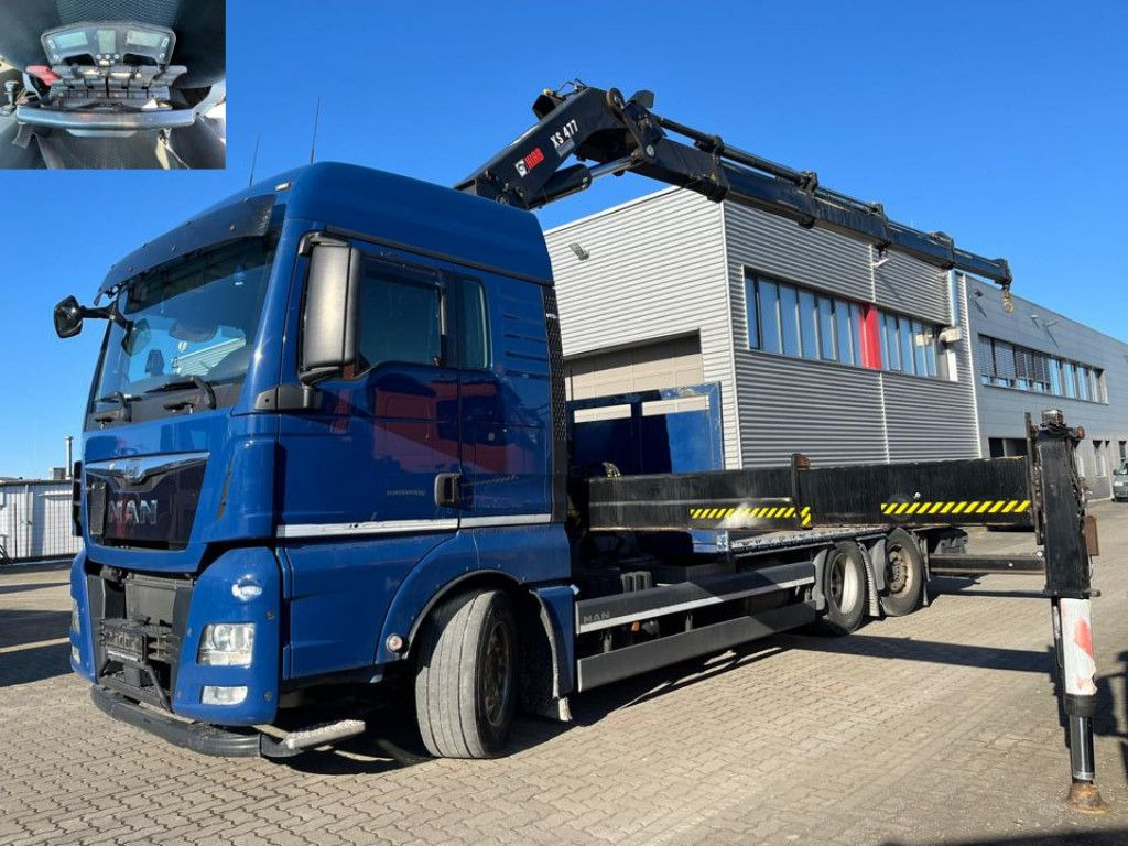 MAN TG-X 26.480 6x2 Pritsche Kran Hiab 477 + Funk - Camion plateau, Camion grue: photos 2 MAN TG-X 26.480 6x2 Pritsche Kran Hiab 477 + Funk - Camion plateau, Camion grue: photos 2