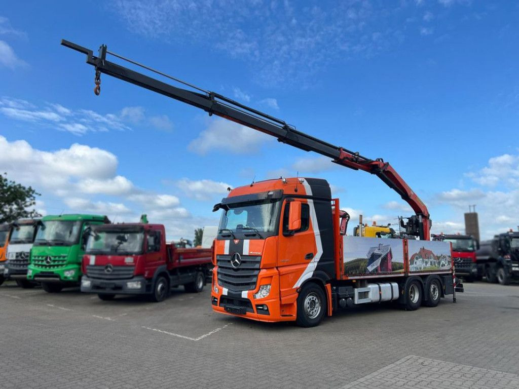 Mercedes-Benz Actros 2648 L 6x2 Pritsche Heckkran 3xhydr.Aussc - Camion plateau, Camion grue: photos 1 Mercedes-Benz Actros 2648 L 6x2 Pritsche Heckkran 3xhydr.Aussc - Camion plateau, Camion grue: photos 1