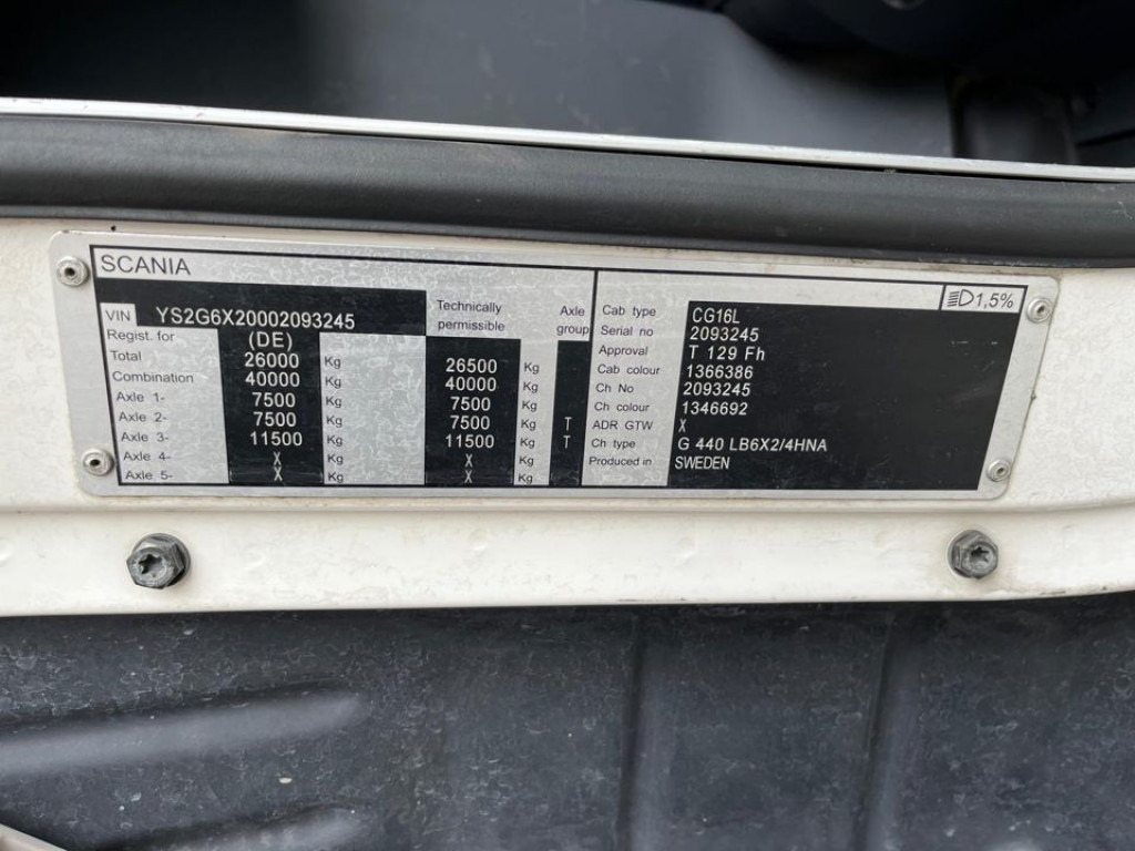 Camion multibenne SCANIA (S) G 440 6x2 Absetzkipper Gergen+Funk: photos 7