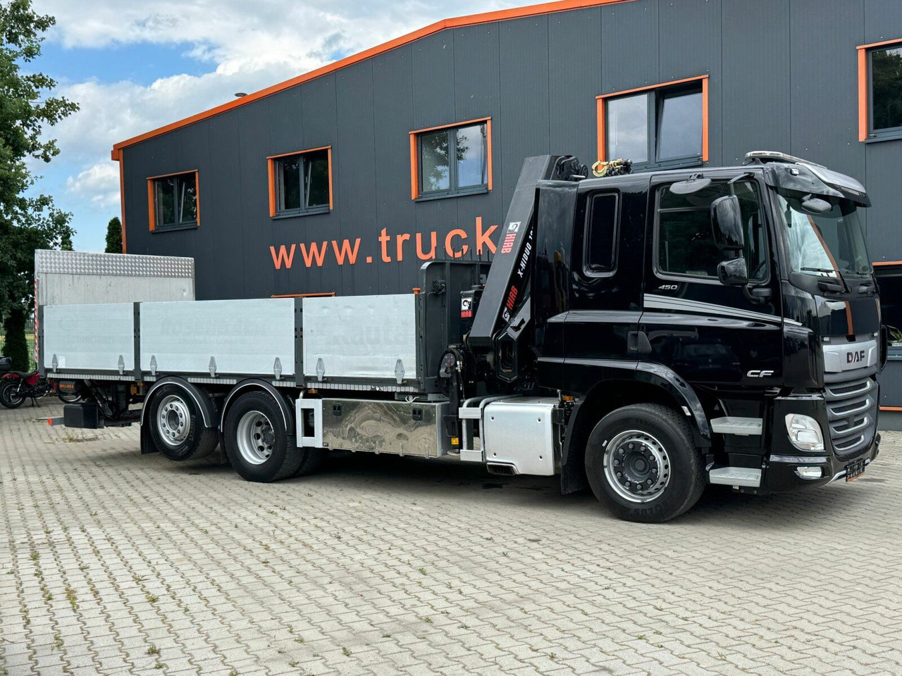 DAF CF 450 FAN 6x2 Pritsche mit Kran HIAB 188 E-6 - Camion plateau, Camion grue: photos 5 DAF CF 450 FAN 6x2 Pritsche mit Kran HIAB 188 E-6 - Camion plateau, Camion grue: photos 5