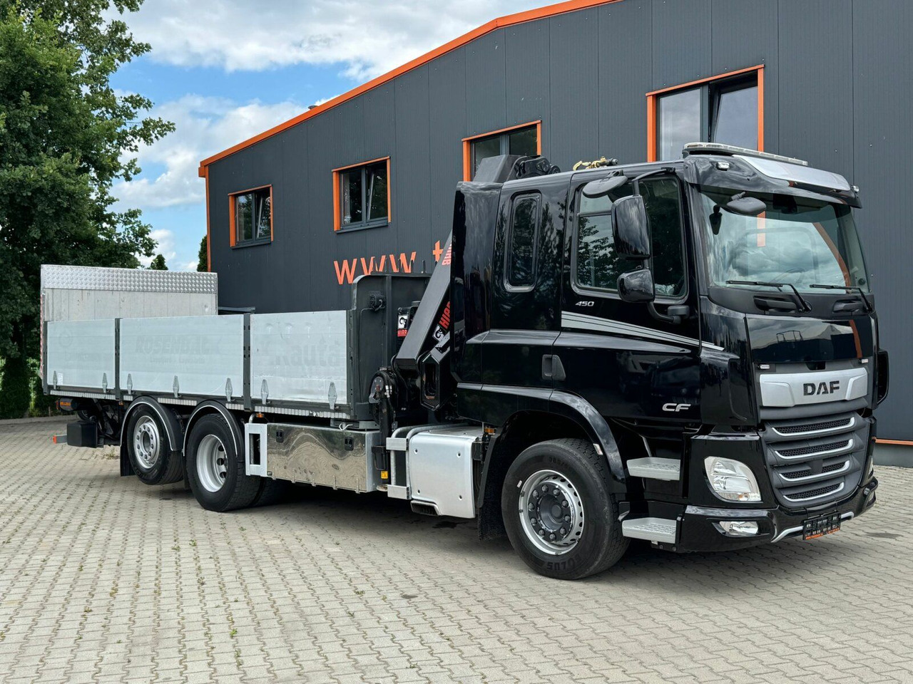 DAF CF 450 FAN 6x2 Pritsche mit Kran HIAB 188 E-6 - Camion plateau, Camion grue: photos 4 DAF CF 450 FAN 6x2 Pritsche mit Kran HIAB 188 E-6 - Camion plateau, Camion grue: photos 4