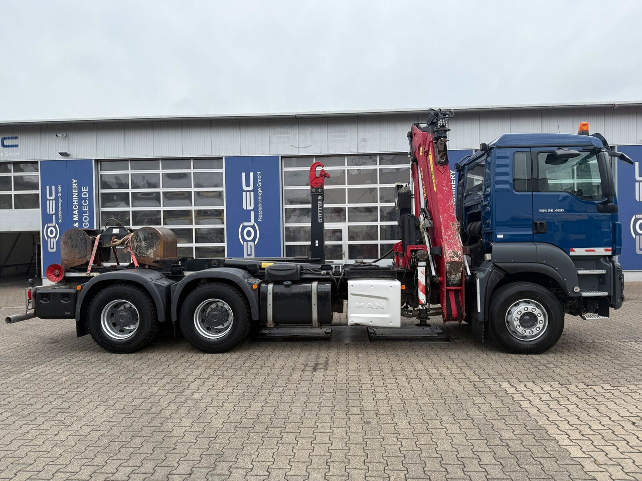 MAN TGS 28.480 6x4 Abrollkipper Kran Greifer 4,63 T - Camion grue: photos 2 MAN TGS 28.480 6x4 Abrollkipper Kran Greifer 4,63 T - Camion grue: photos 2