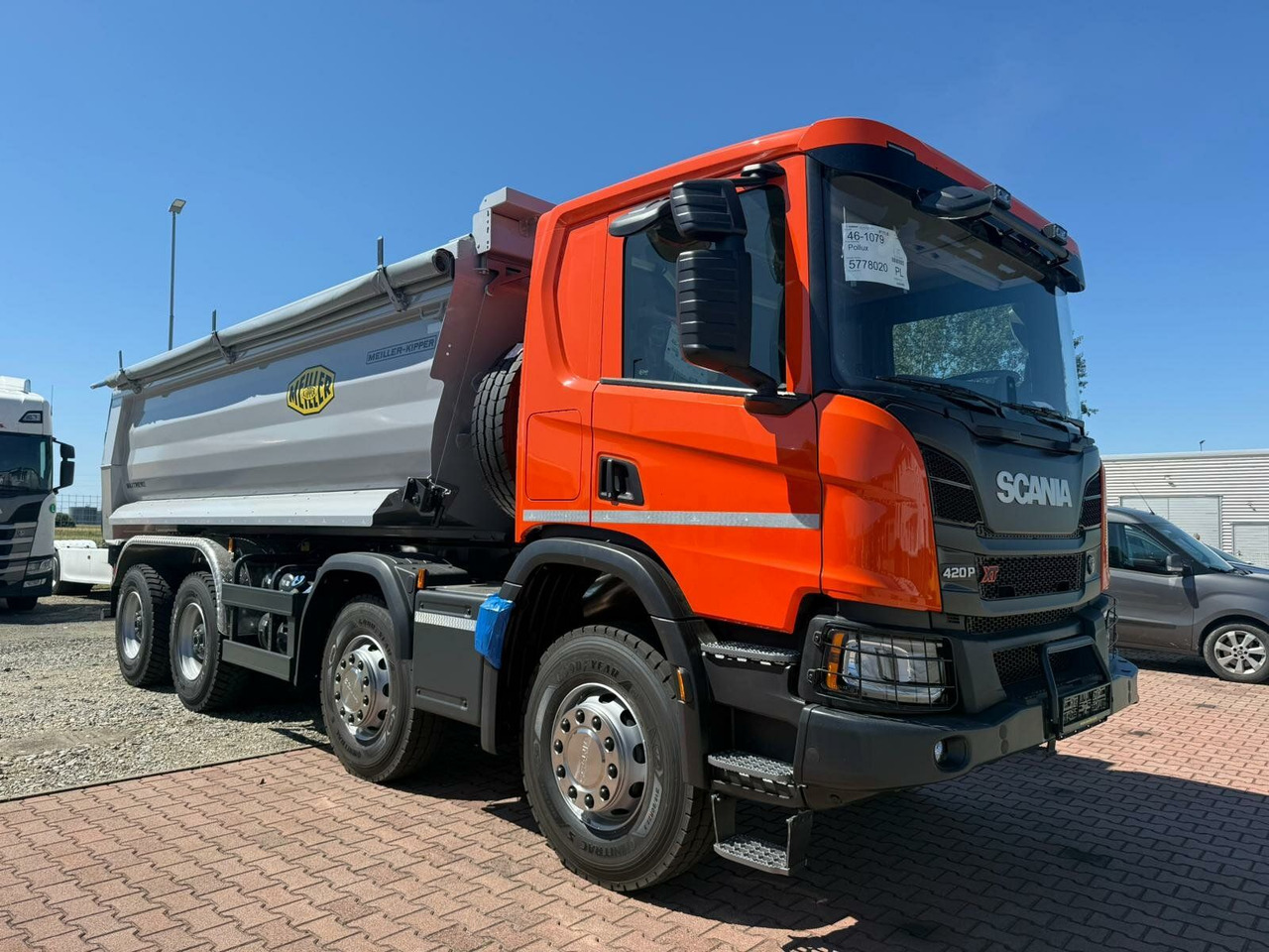 Scania P 420 8x4 Kipper Meiller Euro 6 - Camion benne: photos 1 Scania P 420 8x4 Kipper Meiller Euro 6 - Camion benne: photos 1