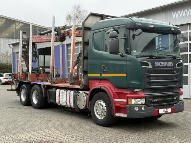 Scania R560 6x4 Holztransport Kran LOGLIFT HIAB 140S79R - Camion grumier, Camion grue: photos 1 Scania R560 6x4 Holztransport Kran LOGLIFT HIAB 140S79R - Camion grumier, Camion grue: photos 1