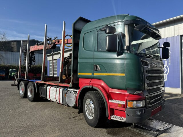 Scania R560 6x4 Holztransport Kran LOGLIFT HIAB 140S79R - Camion grumier, Camion grue: photos 1 Scania R560 6x4 Holztransport Kran LOGLIFT HIAB 140S79R - Camion grumier, Camion grue: photos 1
