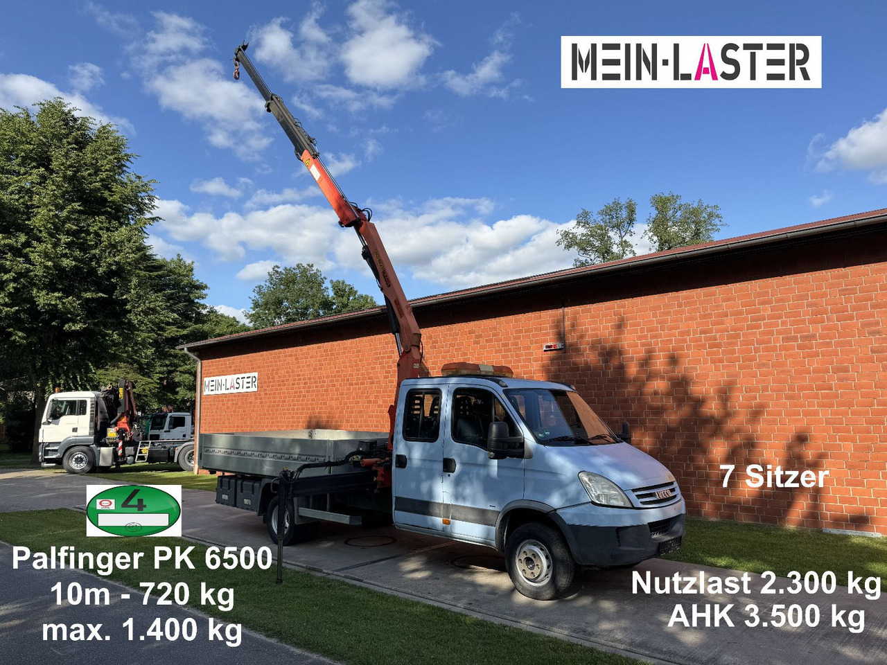 Iveco 65C180 3.0d Palfinger PK 6500 7 Sitzer NL 2300kg - Fourgon plateau, Utilitaire double cabine: photos 1 Iveco 65C180 3.0d Palfinger PK 6500 7 Sitzer NL 2300kg - Fourgon plateau, Utilitaire double cabine: photos 1