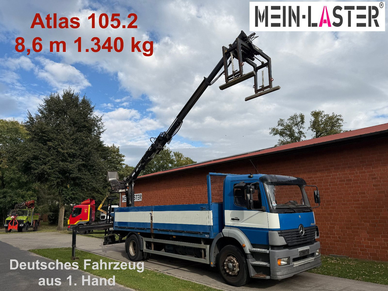 Mercedes-Benz 1823 Atego Atlas 105.2 1.Hand nur 226.000 km - Camion plateau, Camion grue: photos 1 Mercedes-Benz 1823 Atego Atlas 105.2 1.Hand nur 226.000 km - Camion plateau, Camion grue: photos 1
