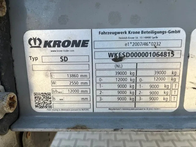 Krone 2023 Krone XL mega hupac flat with damage - Semi-remorque fourgon: photos 4 Krone 2023 Krone XL mega hupac flat with damage - Semi-remorque fourgon: photos 4