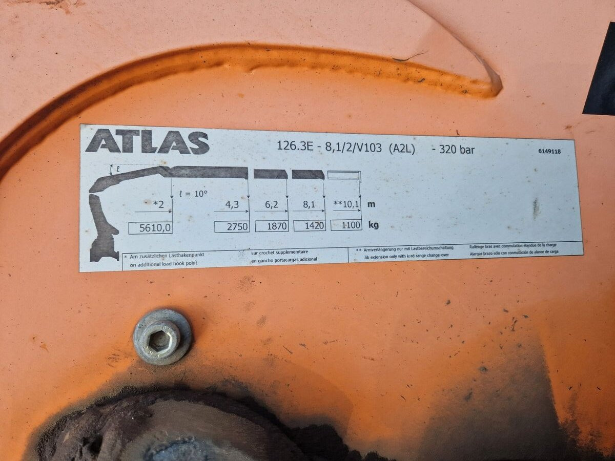 MAN TGS 28.440 6x2-4 BL TGS 28.440 6x2-4 BL, Lenk-/Liftachse, Kran Atlas 126.3E-A2L, Funk - Camion ampliroll, Camion grue: photos 3 MAN TGS 28.440 6x2-4 BL TGS 28.440 6x2-4 BL, Lenk-/Liftachse, Kran Atlas 126.3E-A2L, Funk - Camion ampliroll, Camion grue: photos 3