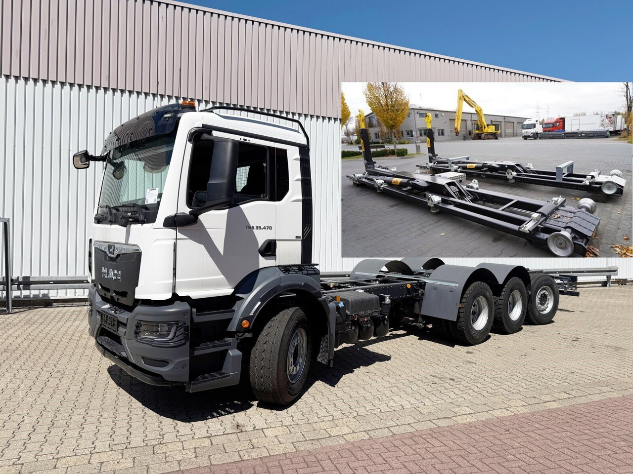 MAN TGS 35.470 8x4-4 BL TGS 35.470 8x4-4 BL, Lenk-/Liftachse, Navi, Motorabtrieb - Camion ampliroll: photos 1 MAN TGS 35.470 8x4-4 BL TGS 35.470 8x4-4 BL, Lenk-/Liftachse, Navi, Motorabtrieb - Camion ampliroll: photos 1