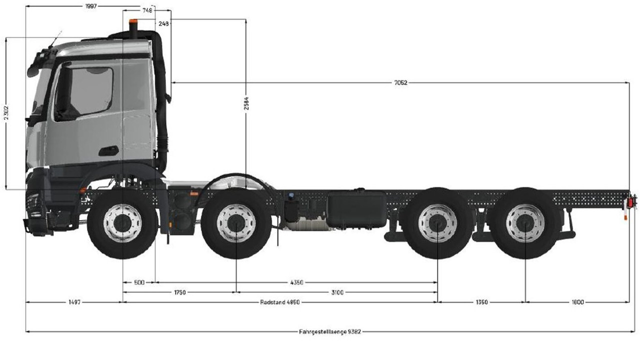 Mercedes-Benz Arocs 3253 L 8x4/4 Arocs 3253 L 8x4/4, MultimediaCockpit, Navi, Motorabtrieb - Châssis cabine: photos 5 Mercedes-Benz Arocs 3253 L 8x4/4 Arocs 3253 L 8x4/4, MultimediaCockpit, Navi, Motorabtrieb - Châssis cabine: photos 5