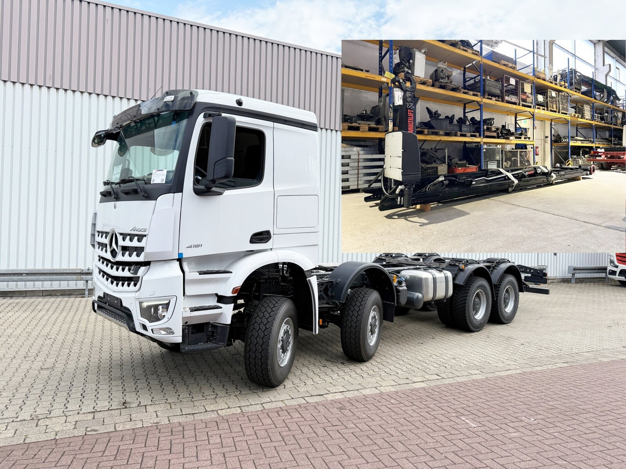Mercedes-Benz Arocs 4151 AK 8x8/4 Arocs 4151 AK 8x8/4, Hiab Abrollanlage Ultima 26S59, Retarder, Navi, MultimediaCockpit, - Camion ampliroll: photos 1 Mercedes-Benz Arocs 4151 AK 8x8/4 Arocs 4151 AK 8x8/4, Hiab Abrollanlage Ultima 26S59, Retarder, Navi, MultimediaCockpit, - Camion ampliroll: photos 1