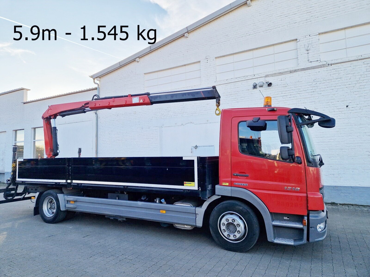 Mercedes-Benz Atego 1218 L 4x2 1218 L 4x2, Fassi Kran F 95A21 5.9m-1.545 kg, - Camion grue: photos 1 Mercedes-Benz Atego 1218 L 4x2 1218 L 4x2, Fassi Kran F 95A21 5.9m-1.545 kg, - Camion grue: photos 1