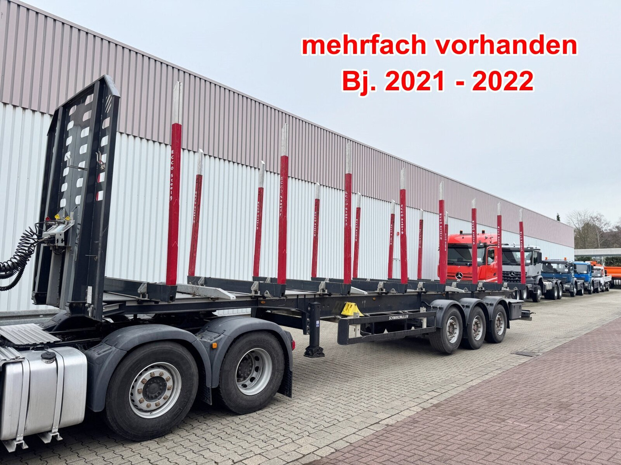 Schwarzmüller 3-Achs Holzauflieger 3-Achs Holzauflieger, Liftachse, MEHRFACH VORHANDEN! - Semi-remorque grumier: photos 1 Schwarzmüller 3-Achs Holzauflieger 3-Achs Holzauflieger, Liftachse, MEHRFACH VORHANDEN! - Semi-remorque grumier: photos 1
