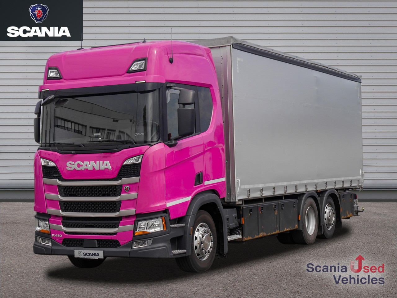 SCANIA R 410 B6x2*4NB - Pritsche / Plane / Hecktüren - - Camion à rideaux coulissants: photos 1 SCANIA R 410 B6x2*4NB - Pritsche / Plane / Hecktüren - - Camion à rideaux coulissants: photos 1
