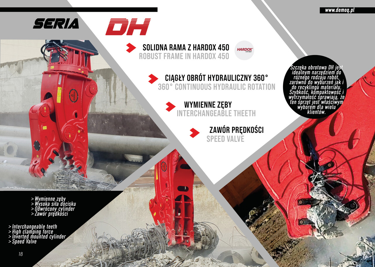DEMOQ DH11 Hydraulic Rotating Pulveriser Crusher 1100 KG - Cisaille de démolition pour Pelle: photos 4 DEMOQ DH11 Hydraulic Rotating Pulveriser Crusher 1100 KG - Cisaille de démolition pour Pelle: photos 4