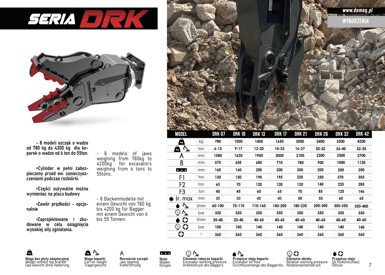 DEMOQ DRK21 Hydraulic Rotating Pulveriser Crusher 2000 KG - Cisaille de démolition pour Pelle: photos 2 DEMOQ DRK21 Hydraulic Rotating Pulveriser Crusher 2000 KG - Cisaille de démolition pour Pelle: photos 2