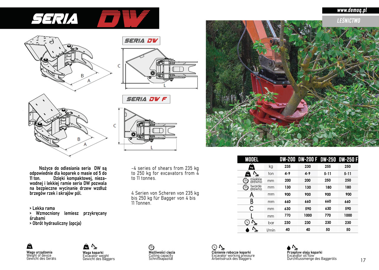 DEMOQ DW200 F De-forestation shear 230 kg - Grappin pour Engins de chantier: photos 3 DEMOQ DW200 F De-forestation shear 230 kg - Grappin pour Engins de chantier: photos 3