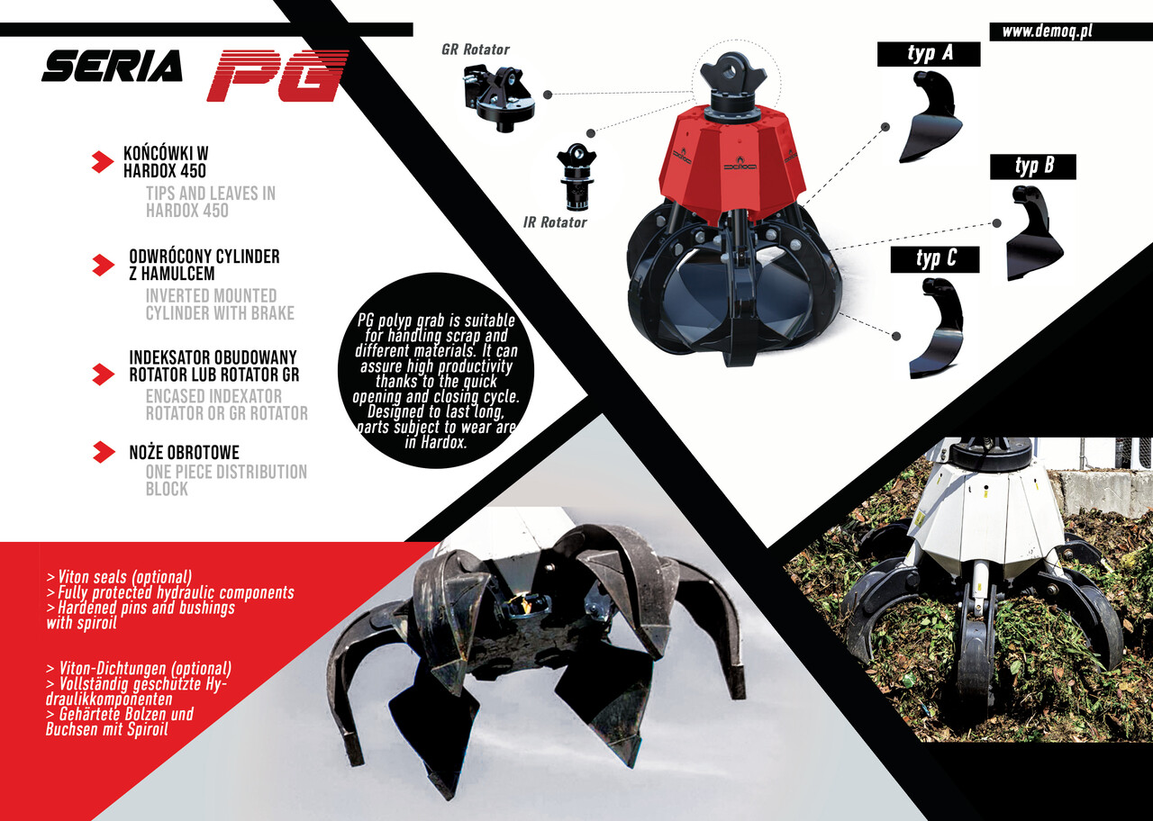 DEMOQ PG500 Hydraulic Polyp -grab - Grappin pour Engins de chantier: photos 4 DEMOQ PG500 Hydraulic Polyp -grab - Grappin pour Engins de chantier: photos 4