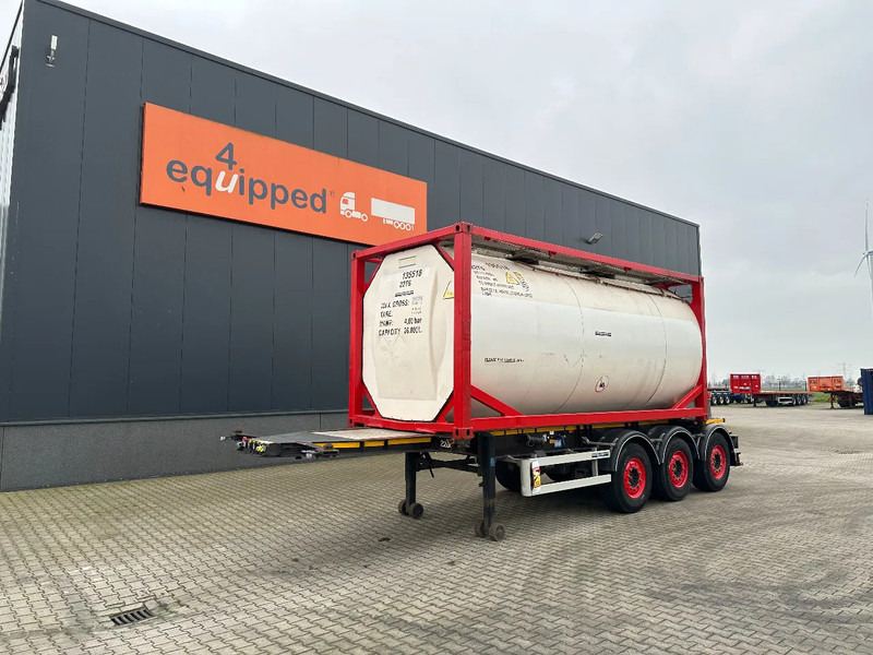 Burg 20FT ADR (EX/II, EX/III, FL, AT) Chassis + Tankcontainer 26.000L /3 baffels - Semi-remorque citerne: photos 1 Burg 20FT ADR (EX/II, EX/III, FL, AT) Chassis + Tankcontainer 26.000L /3 baffels - Semi-remorque citerne: photos 1